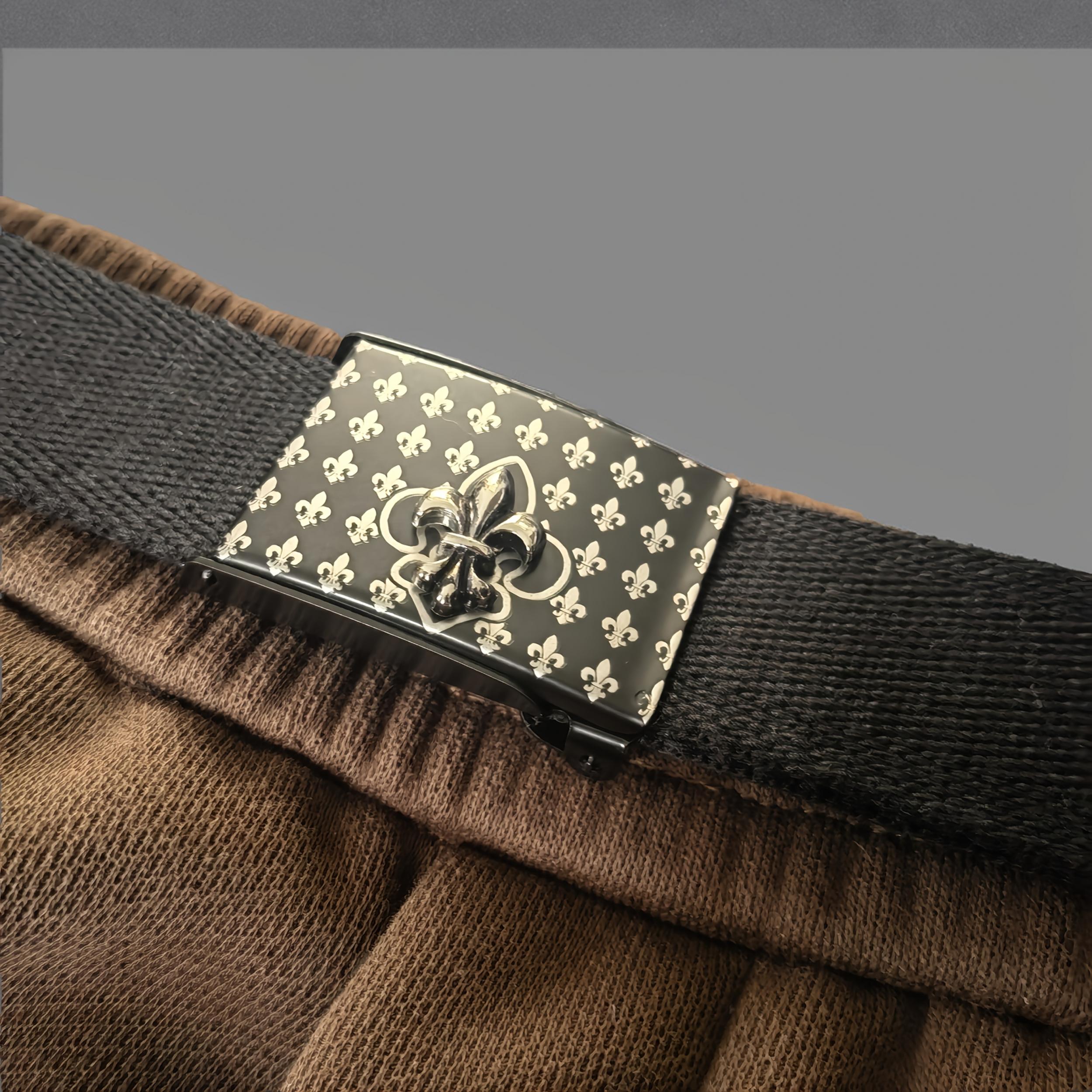 Customizable Canvas Belt for Men Square Buckle